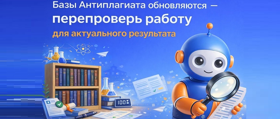 Антиплагиат рекомендует перепроверить работы в связи с обновлением индексных баз